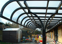 Specially design all-weather shelter at St Faiths School - Wandsworth